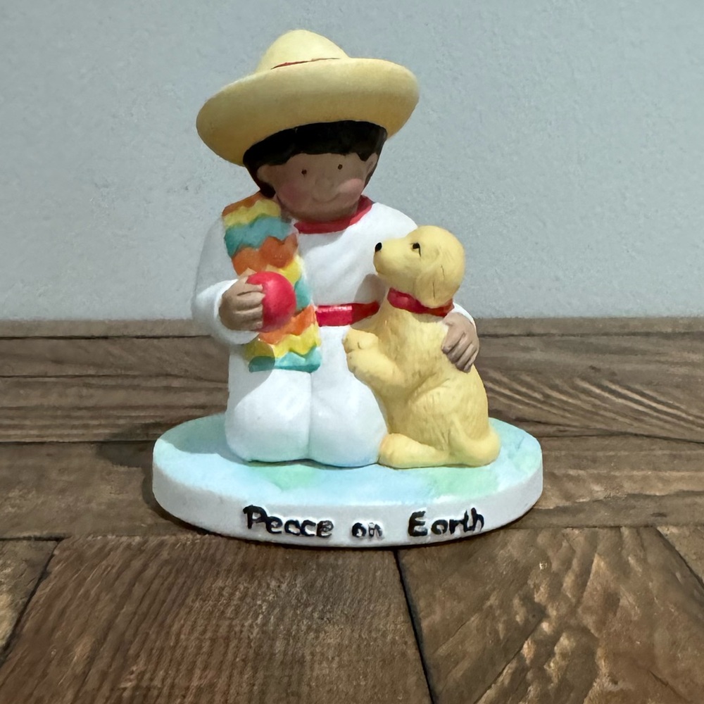 Papel Freelance Peace On Earth Collection Boy And Dog. 4.5” Tall